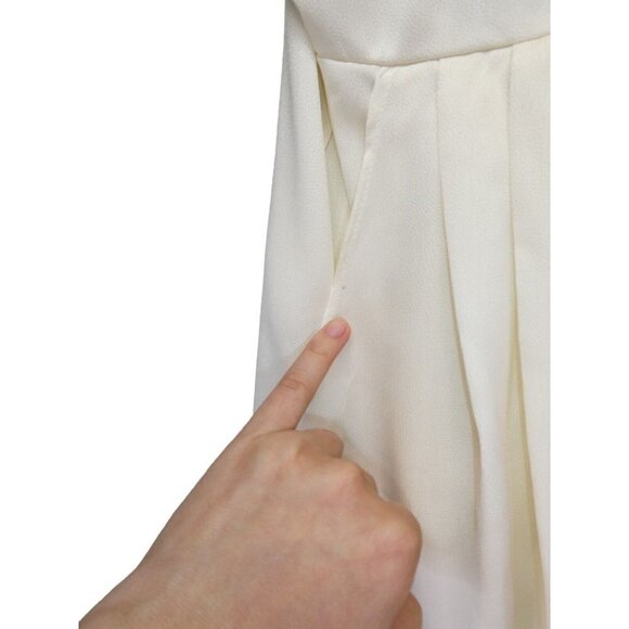 NWT Nasty Gal Satin Drape Mini Dress Size‎ 10 Ivory One Satin A Million - Picture 9 of 12